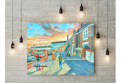 Northampton Saints RU Franklins Gardens Stadium 'Going to the Match' Wall Art Canvas